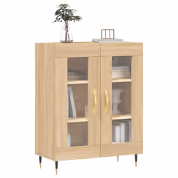vidaXL Sideboard Storage Cabinet Cupboard Side Cabinet White Engineered Wood - sonoma oak