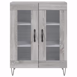 vidaXL Sideboard Storage Cabinet Cupboard Side Cabinet White Engineered Wood - grey sonoma - Additional view 4