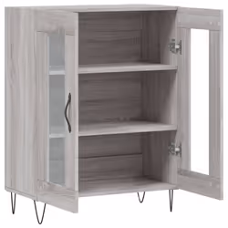 vidaXL Sideboard Storage Cabinet Cupboard Side Cabinet White Engineered Wood - grey sonoma - Additional view 5