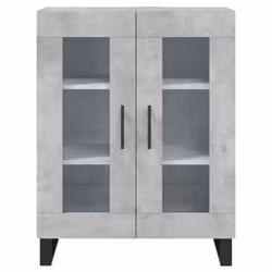 vidaXL Sideboard Storage Side Cabinet Cupboard Concrete Grey Engineered Wood - Additional view 4
