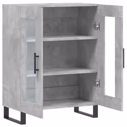 vidaXL Sideboard Storage Side Cabinet Cupboard Concrete Grey Engineered Wood - Additional view 5