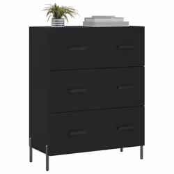 vidaXL Sideboard Storage Cabinet Cupboard Side Cabinet Black Engineered Wood