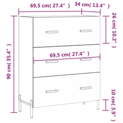 vidaXL Sideboard Storage Cabinet Cupboard Side Cabinet Black Engineered Wood