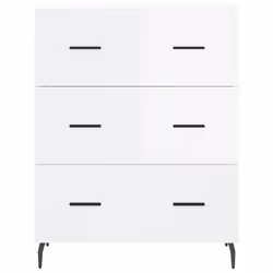vidaXL Sideboard Storage Cabinet Cupboard High Gloss White Engineered Wood - Additional view 4