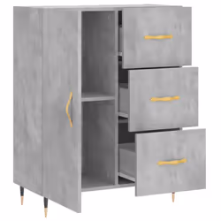 vidaXL Sideboard Storage Side Cabinet Cupboard Concrete Grey Engineered Wood - Additional view 5