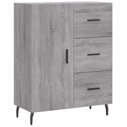 vidaXL Sideboard Storage Cabinet Cupboard Side Cabinet Black Engineered Wood - grey sonoma