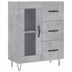vidaXL Sideboard Storage Cabinet Side Cabinet Cupboard White Engineered Wood - concrete grey