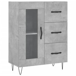 vidaXL Sideboard Storage Cabinet Side Cabinet Cupboard White Engineered Wood - concrete grey