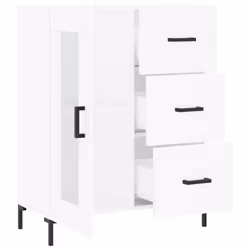 vidaXL Sideboard Storage Cabinet Side Cabinet Cupboard White Engineered Wood - white - Additional view 5