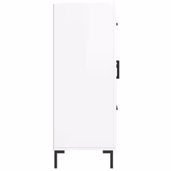 vidaXL Sideboard Storage Cabinet Side Cabinet Cupboard White Engineered Wood - high gloss white - Additional view 6
