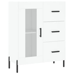 vidaXL Sideboard Storage Cabinet Side Cabinet Cupboard White Engineered Wood - white