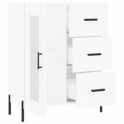 vidaXL Sideboard Storage Cabinet Side Cabinet Cupboard White Engineered Wood - white - Additional view 5