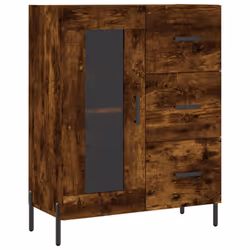 vidaXL Sideboard Storage Cabinet Side Cabinet Cupboard White Engineered Wood - smoked oak