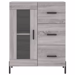 vidaXL Sideboard Storage Cabinet Side Cabinet Cupboard White Engineered Wood - grey sonoma - Additional view 4