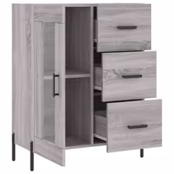 vidaXL Sideboard Storage Cabinet Side Cabinet Cupboard White Engineered Wood - grey sonoma - Additional view 5