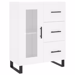 vidaXL Sideboard Cabinet Storage Cabinet Cupboard Brown Oak Engineered Wood - white