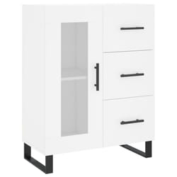 vidaXL Sideboard Cabinet Storage Cabinet Cupboard Brown Oak Engineered Wood - white