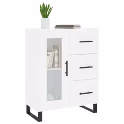 vidaXL Sideboard Cabinet Storage Cabinet Cupboard Brown Oak Engineered Wood - white