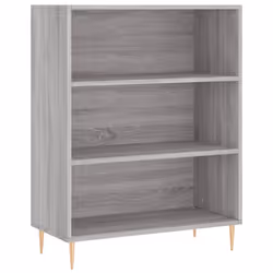 vidaXL Bookcase Sideboard Storage Unit Bookshelf Sonoma Oak Engineered Wood - grey sonoma