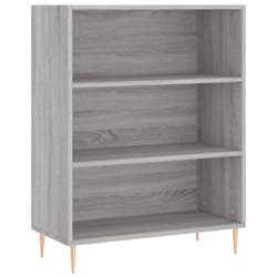 vidaXL Bookcase Sideboard Storage Unit Bookshelf Sonoma Oak Engineered Wood - grey sonoma