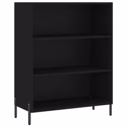 vidaxL Shelf Cabinet Bookcase Side Cabinet Storage Bookshelf Engineered Wood - black
