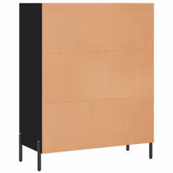 vidaxL Shelf Cabinet Bookcase Side Cabinet Storage Bookshelf Engineered Wood - black - Additional view 5
