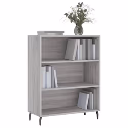 vidaxL Shelf Cabinet Bookcase Display Shelves Storage White Engineered Wood - grey sonoma