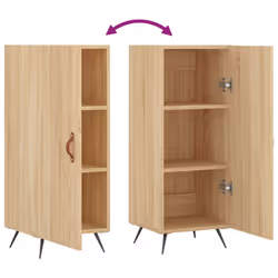 vidaXL Sideboard Storage Cabinet Side Cabinet Cupboard White Engineered Wood - sonoma oak - Additional view 8