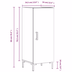 vidaXL Sideboard Storage Cabinet Side Cabinet Cupboard White Engineered Wood - high gloss white