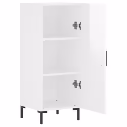 vidaXL Sideboard Storage Cabinet Side Cabinet Cupboard White Engineered Wood - high gloss white - Additional view 4