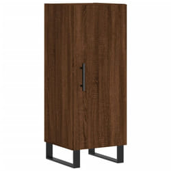 vidaXL Sideboard Storage Cabinet Side Cabinet Cupboard White Engineered Wood - brown oak