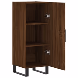 vidaXL Sideboard Storage Cabinet Side Cabinet Cupboard White Engineered Wood - brown oak - Additional view 4