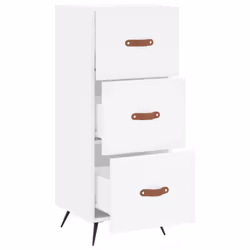 vidaXL Sideboard Storage Cabinet Cupboard Side Cabinet White Engineered Wood - Additional view 4
