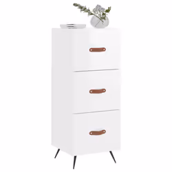 vidaXL Sideboard Storage Cabinet Cupboard High Gloss White Engineered Wood