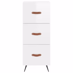 vidaXL Sideboard Storage Cabinet Cupboard High Gloss White Engineered Wood - Additional view 5