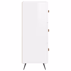 vidaXL Sideboard Storage Cabinet Cupboard High Gloss White Engineered Wood - Additional view 6