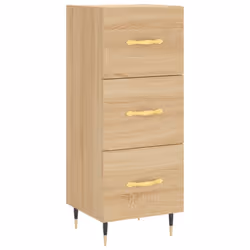 vidaXL Sideboard Storage Cabinet Cupboard Side Cabinet White Engineered Wood - sonoma oak