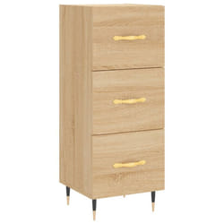 vidaXL Sideboard Storage Cabinet Cupboard Side Cabinet White Engineered Wood - sonoma oak