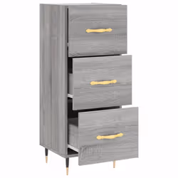 vidaXL Sideboard Storage Cabinet Cupboard Side Cabinet White Engineered Wood - grey sonoma - Additional view 4