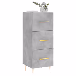 vidaXL Sideboard Storage Cabinet Cupboard Side Cabinet White Engineered Wood - concrete grey - Additional view 2