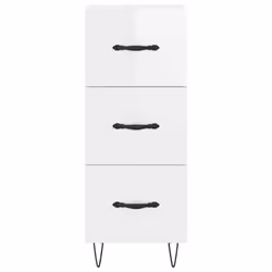 vidaXL Sideboard Storage Cabinet Cupboard High Gloss White Engineered Wood - Additional view 5