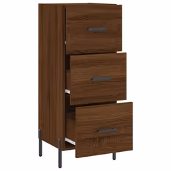 vidaXL Sideboard Hall Storage Side Cabinet Cupboard Brown Oak Engineered Wood - Additional view 4