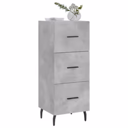 vidaXL Sideboard Storage Cabinet Cupboard Side Cabinet White Engineered Wood - concrete grey - Additional view 2