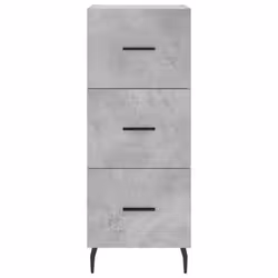 vidaXL Sideboard Storage Cabinet Cupboard Side Cabinet White Engineered Wood - concrete grey - Additional view 5
