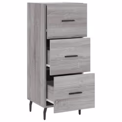 vidaXL Sideboard Storage Cabinet Cupboard Side Cabinet White Engineered Wood - grey sonoma - Additional view 4