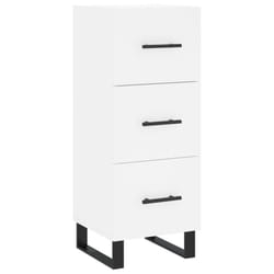 vidaXL Sideboard Storage Side Cabinet Cupboard Sonoma Oak Engineered Wood - white