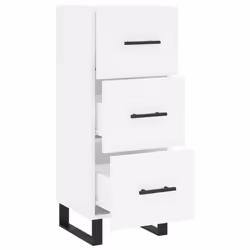 vidaXL Sideboard Storage Side Cabinet Cupboard Sonoma Oak Engineered Wood - white - Additional view 4