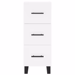 vidaXL Sideboard Storage Side Cabinet Cupboard Sonoma Oak Engineered Wood - white - Additional view 5