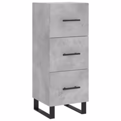 vidaXL Sideboard Storage Side Cabinet Cupboard Sonoma Oak Engineered Wood - concrete grey