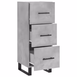 vidaXL Sideboard Storage Side Cabinet Cupboard Sonoma Oak Engineered Wood - concrete grey - Additional view 4